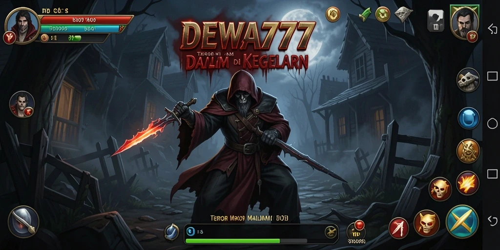 Tampilan gameplay DEWA777 yang menyeramkan dan menegangkan.