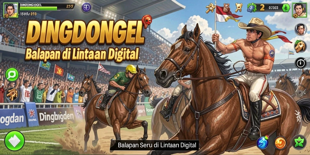 Tampilan gameplay balapan seru dari DINGDONGTOGEL.