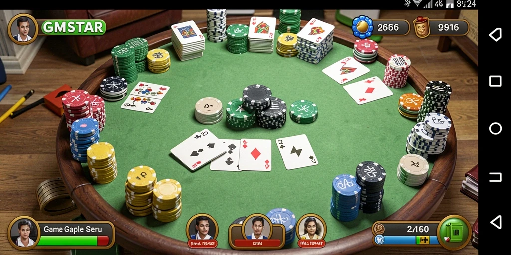 Tampilan permainan Gaple yang seru dan interaktif di GMSTAR.
