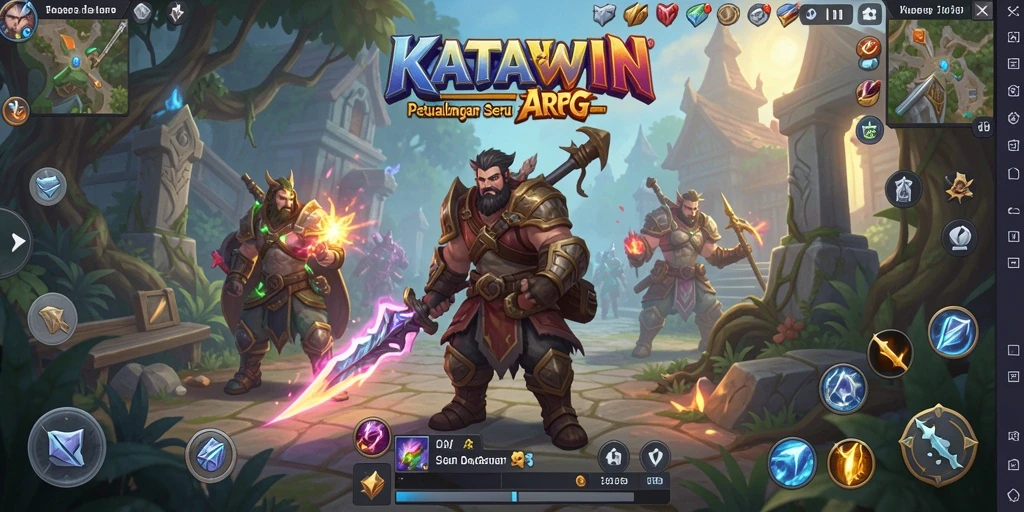 Tampilan gameplay KATAWIN dengan aksi seru dan grafis menawan.