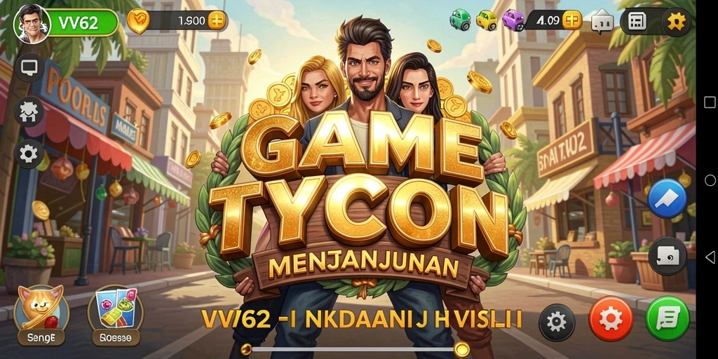Tampilan gameplay seru di dunia Tycoon yang menantang.