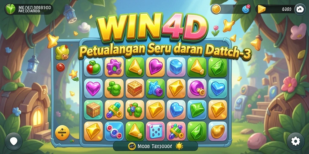 Screenshot gameplay <strong>WIN4D</strong> menampilkan keseruan mencocokkan item.